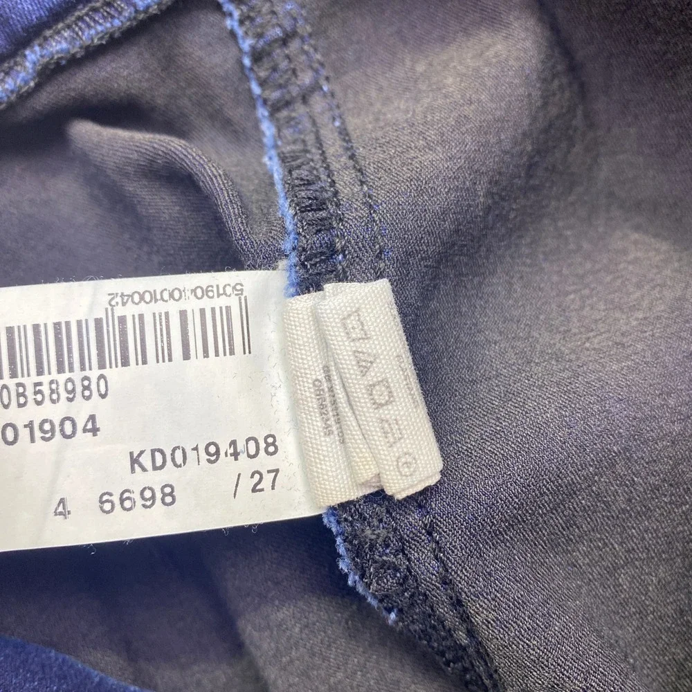 Free People Womens High Rise‎ Skinny Jeans Indigo Blue Raw Hem Size 27 Grunge